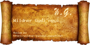 Wildner Gyöngyi névjegykártya