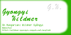 gyongyi wildner business card