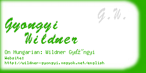 gyongyi wildner business card